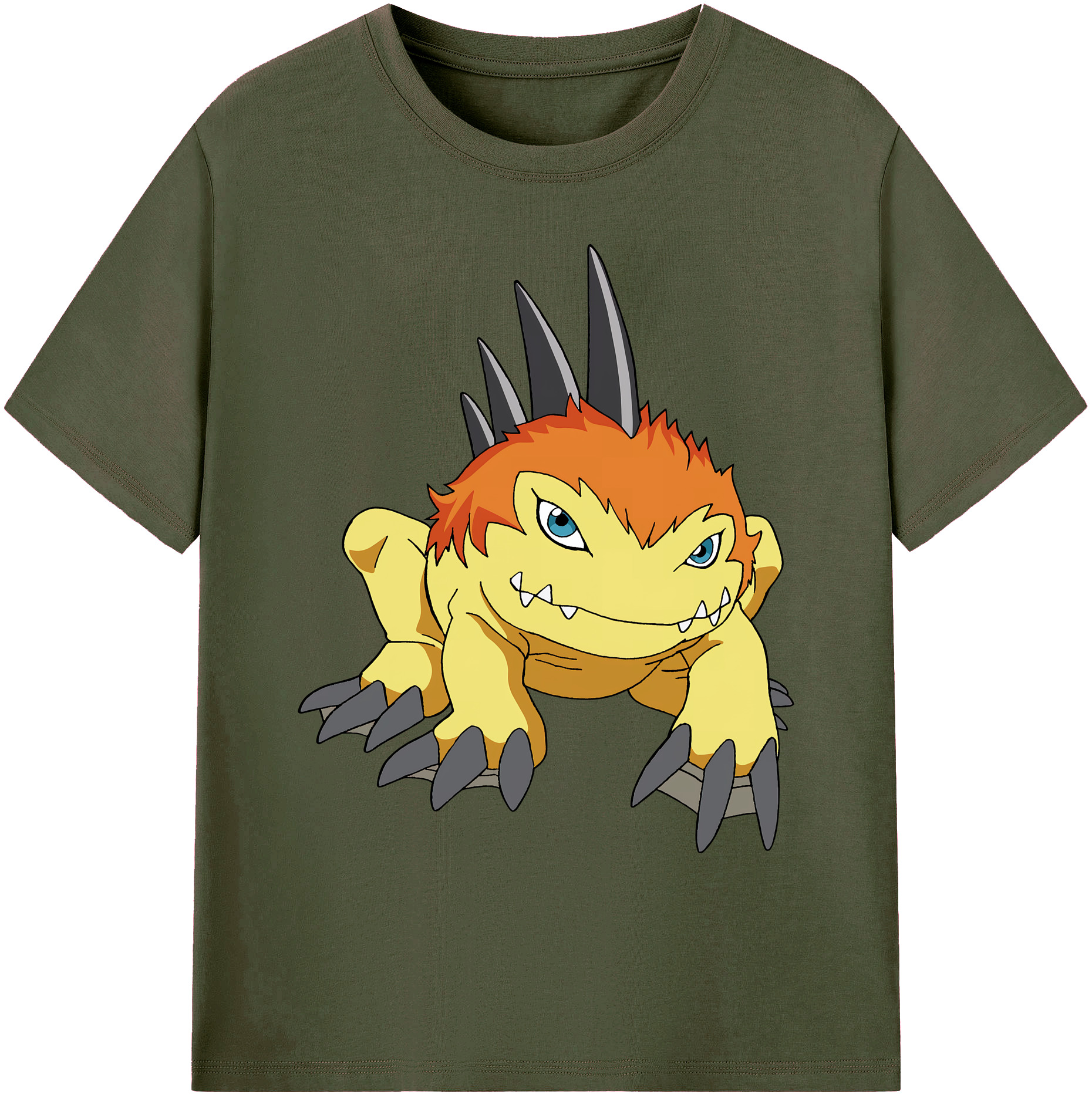 （画像用） Digimon デジタルモンスター/デジモン 綿100％ メンズ半袖Tシャツ｜肌触りやわらか＆通気性